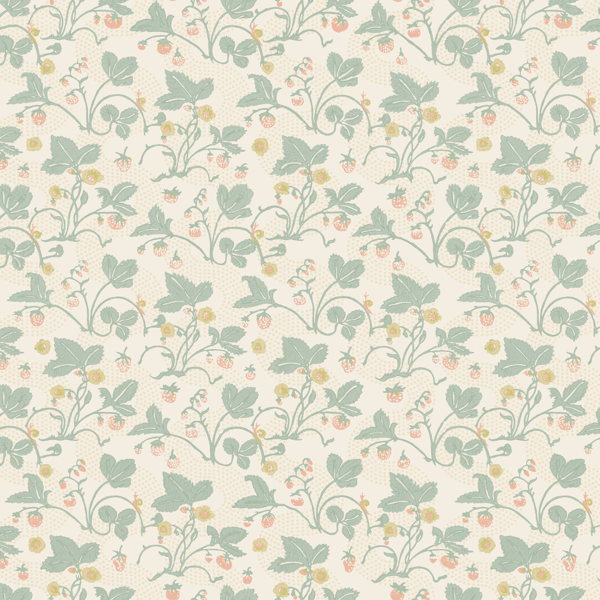 Strawberries Wallpaper | Sage