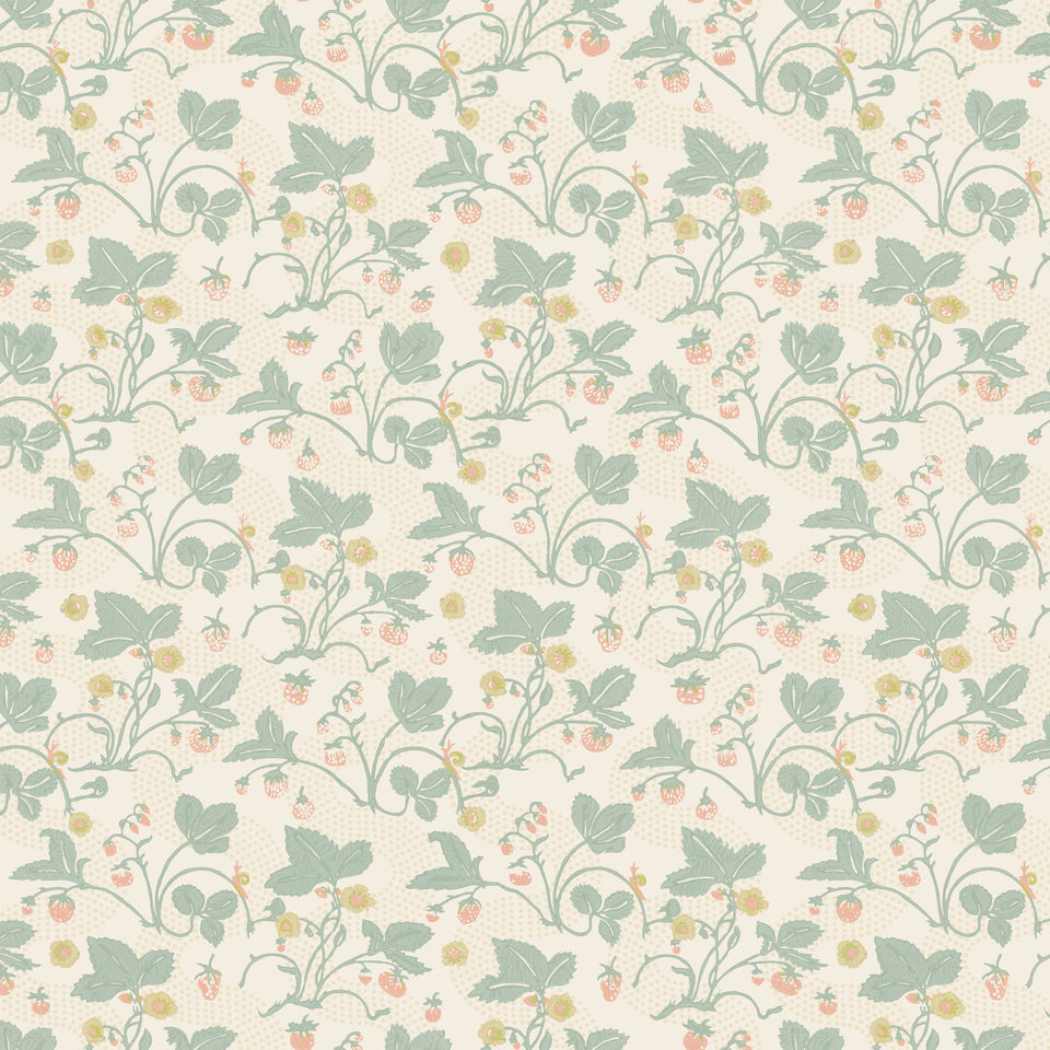 Strawberries Wallpaper | Sage