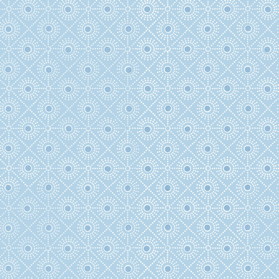 Sunburst Wallpaper Sample | Bluebell