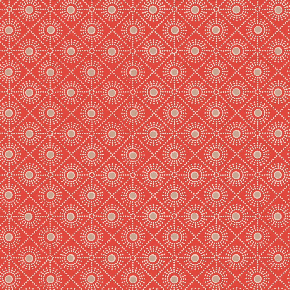 Sunburst Wallpaper | Cranberry