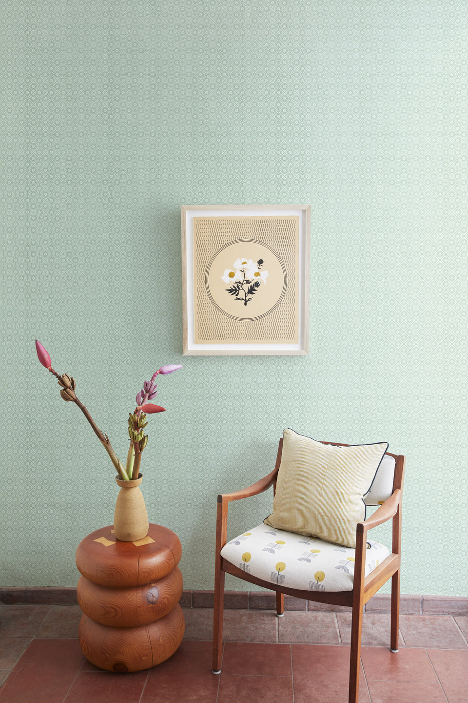 Sunburst Wallpaper | Sea Glass
