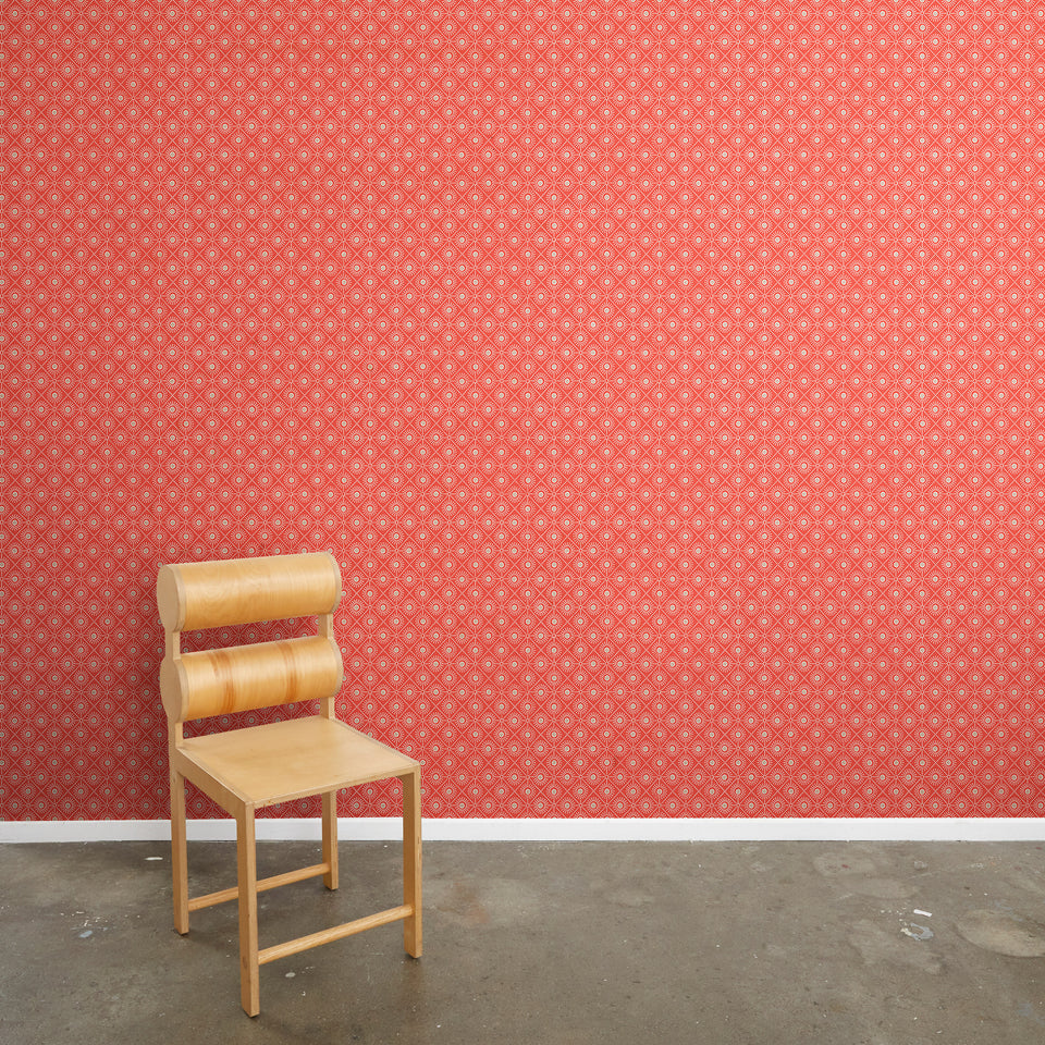 Sunburst Wallpaper | Cranberry