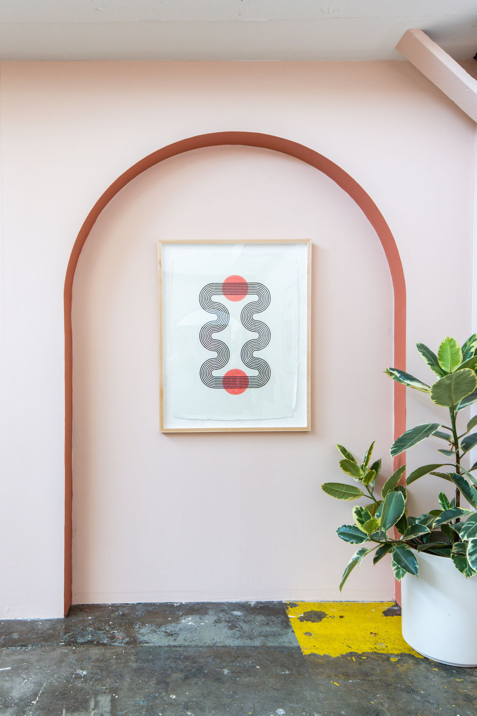 Lagoon | Rose | Woodblock Print
