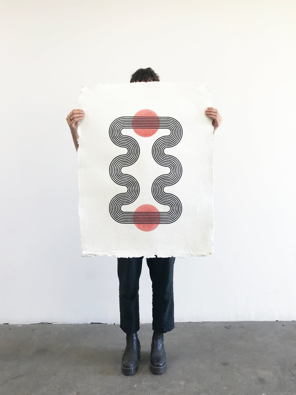 Lagoon | Rose | Woodblock Print
