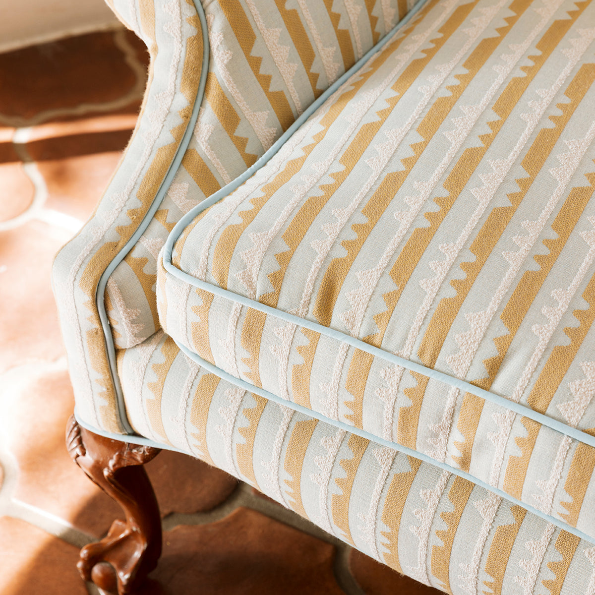 Spindle Stripe Fabric Swatch | Dune