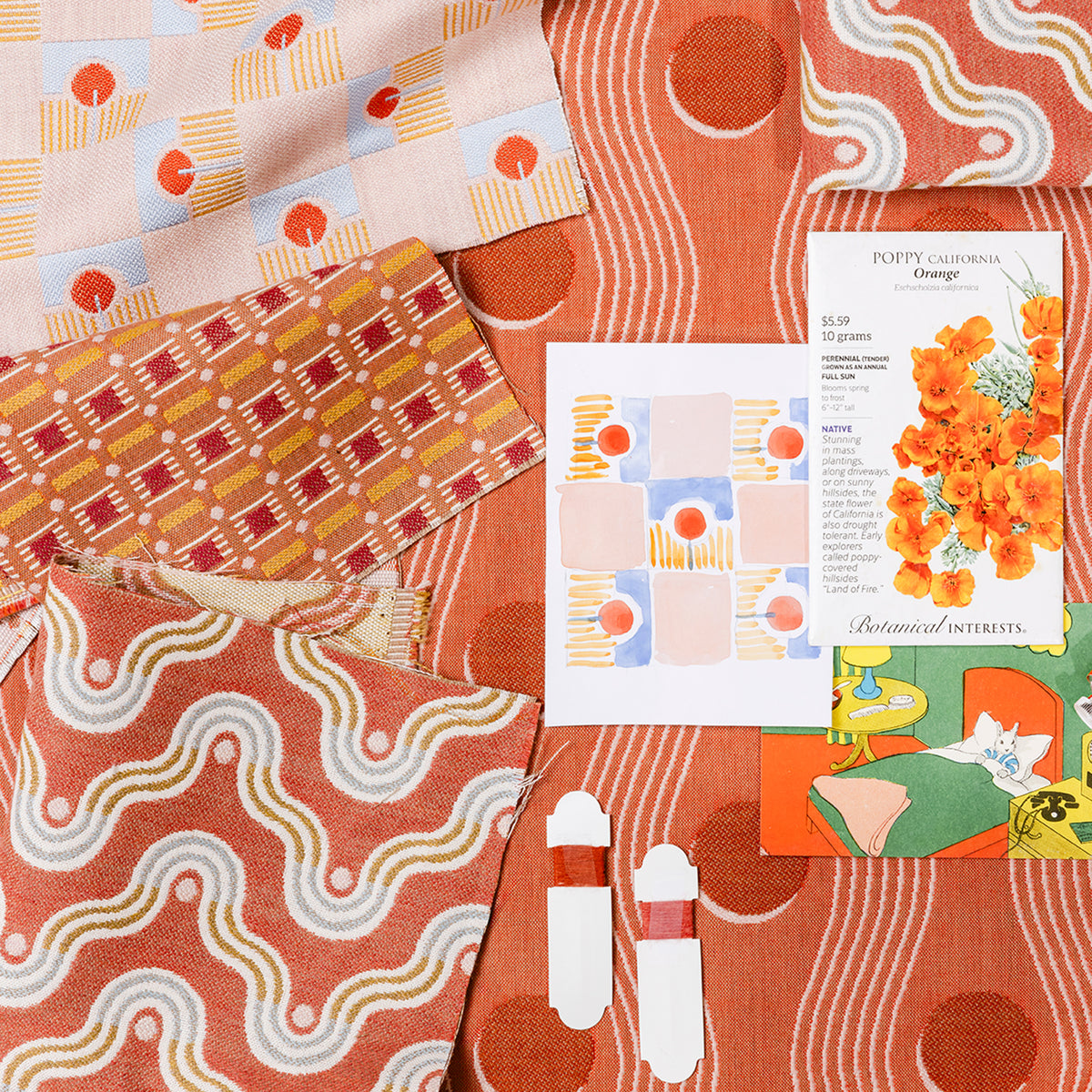Agnes Fabric Swatch | Brick