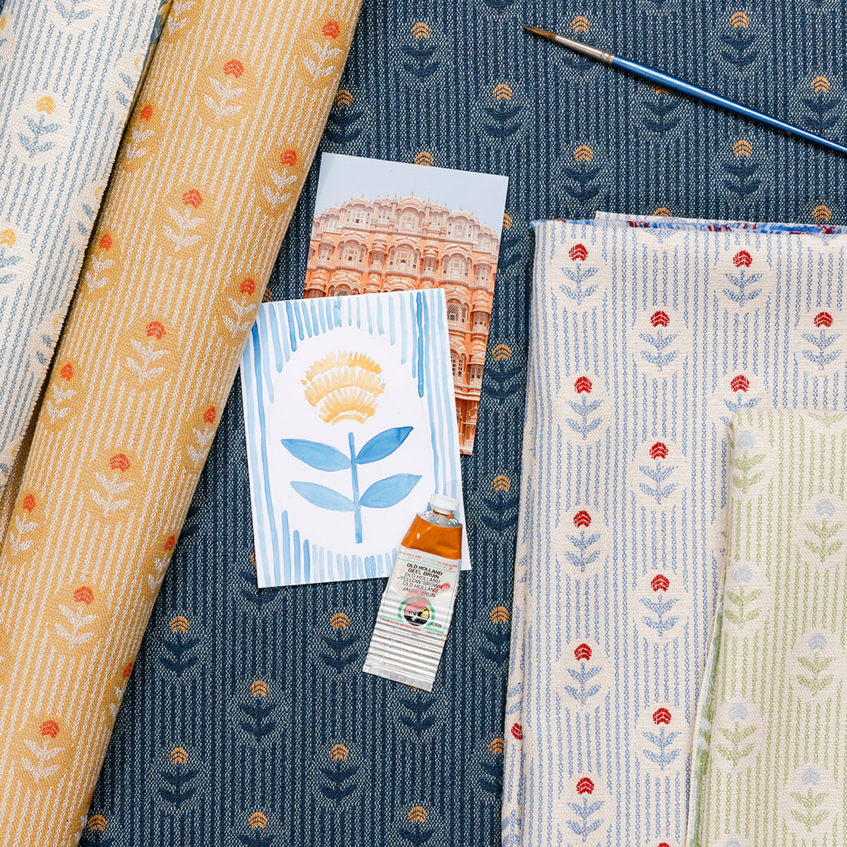 Posey Fabric Swatch | Mustard