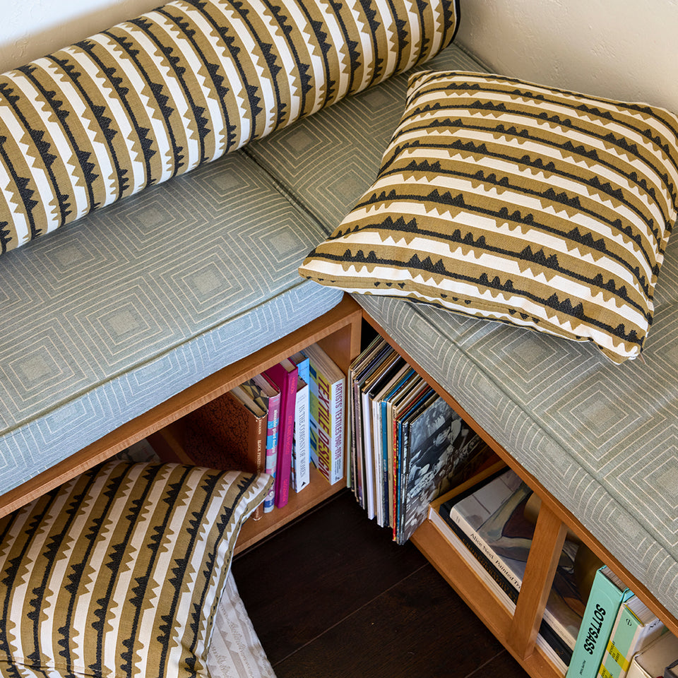 Spindle Stripe Fabric | Charcoal