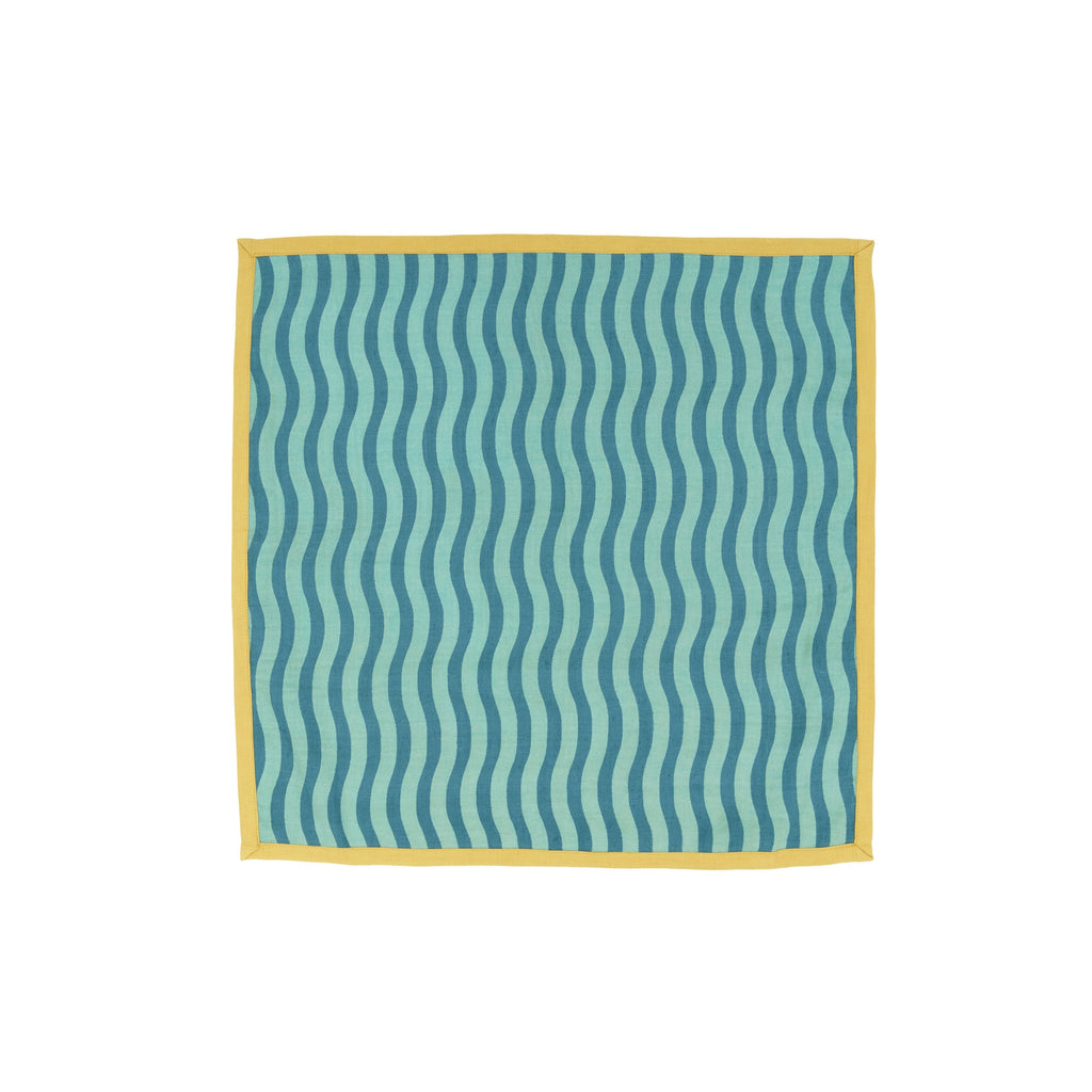 Wiggle Stripe Napkin | Teal