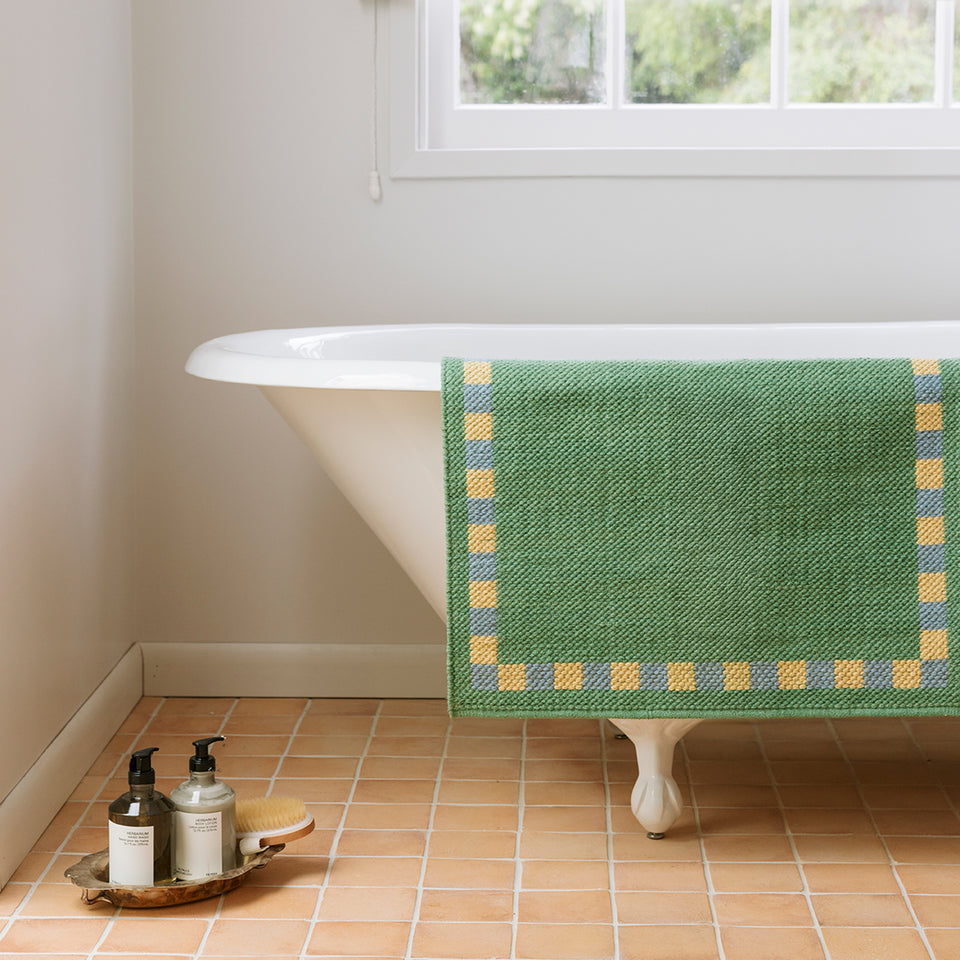 April Check Bathmat