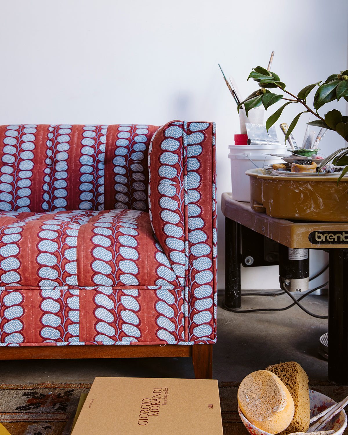 Beanstalk Fabric | Brick