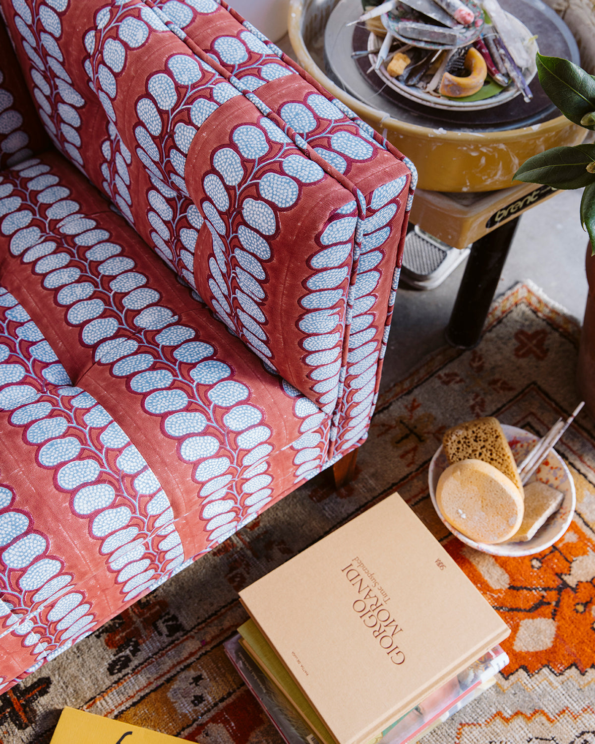 Beanstalk Fabric | Brick