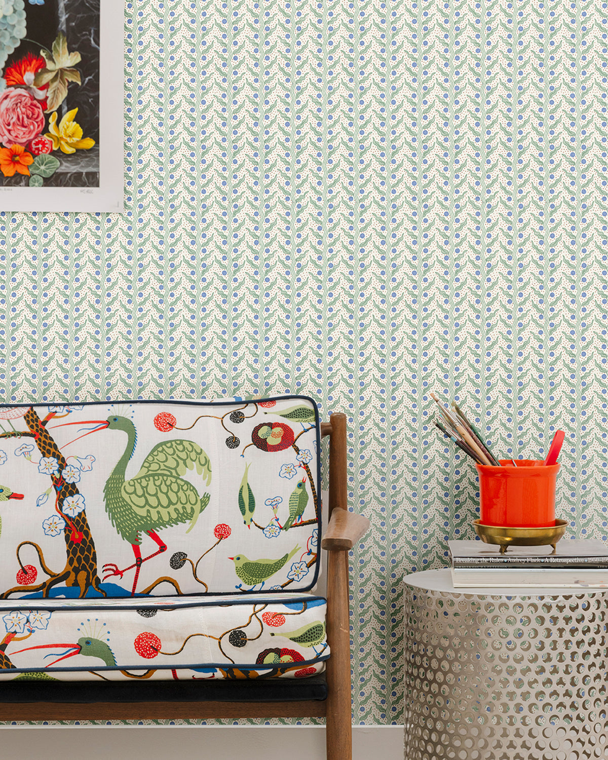 Berry Dot Wallpaper | Blue