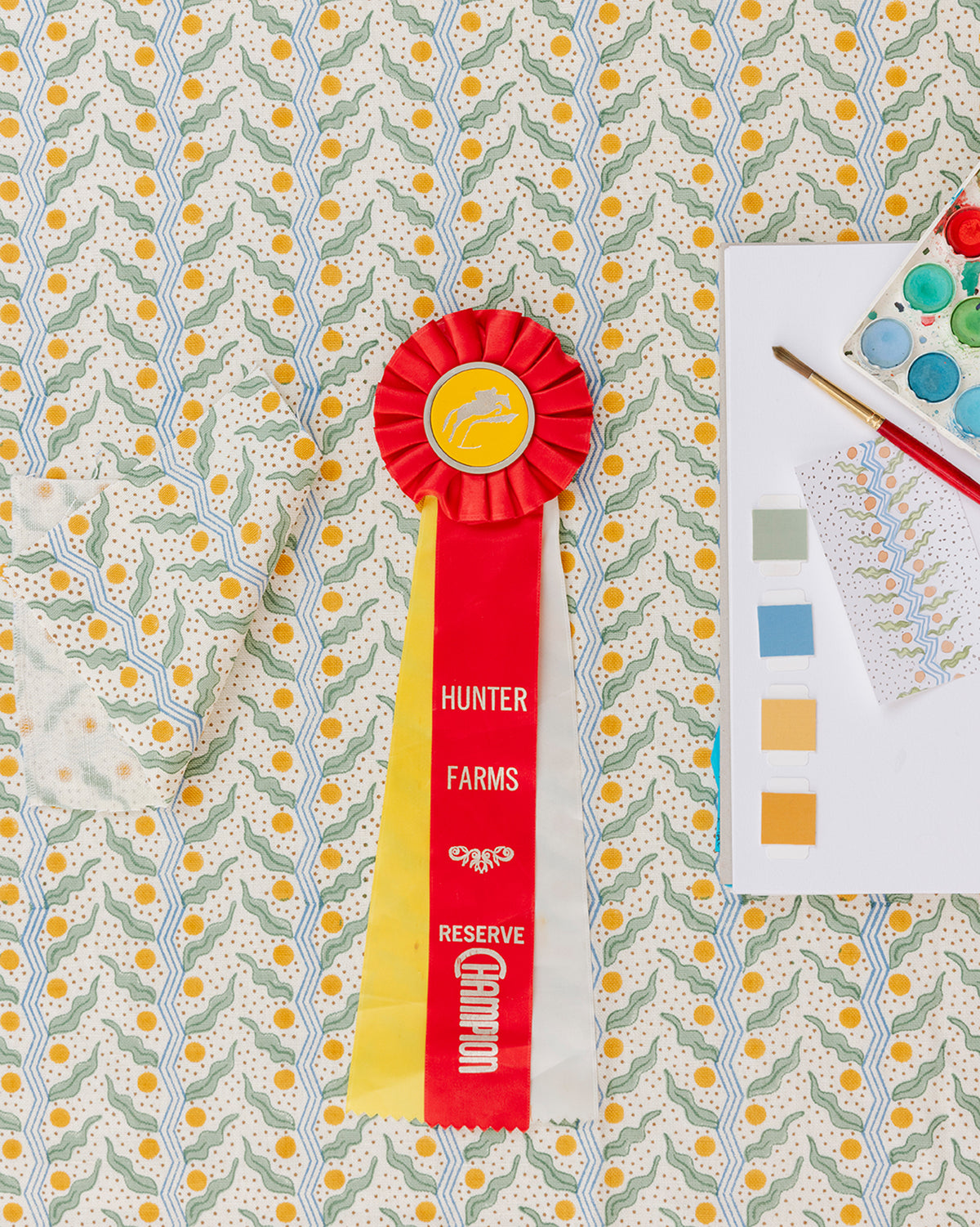 Berry Dot Fabric | Ochre