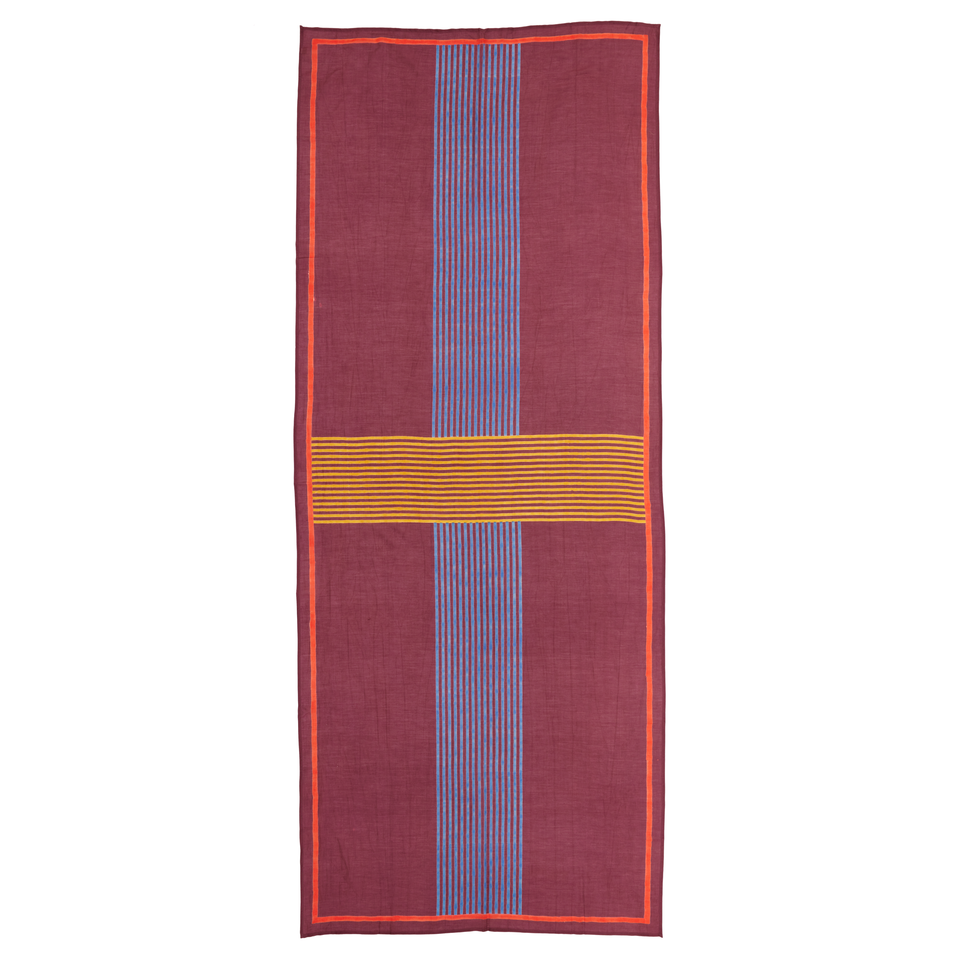Burgundy Criss Cross Long Scarf