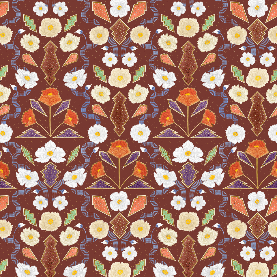 Russet California Poppies Wallpaper
