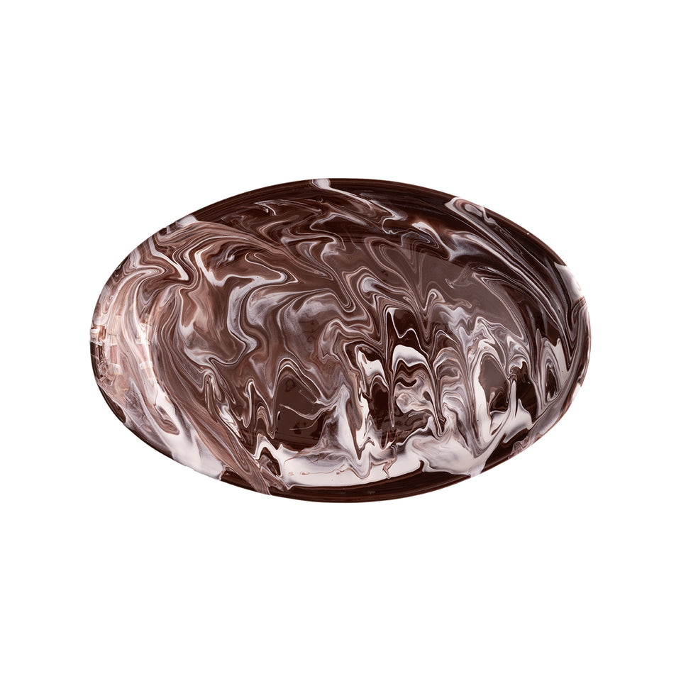 CNF Marbled Oval Dish 14"
