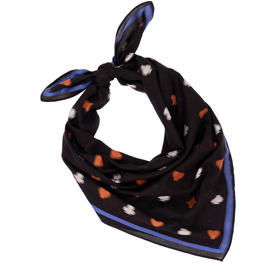 Spades Jacquard Silk Scarf
