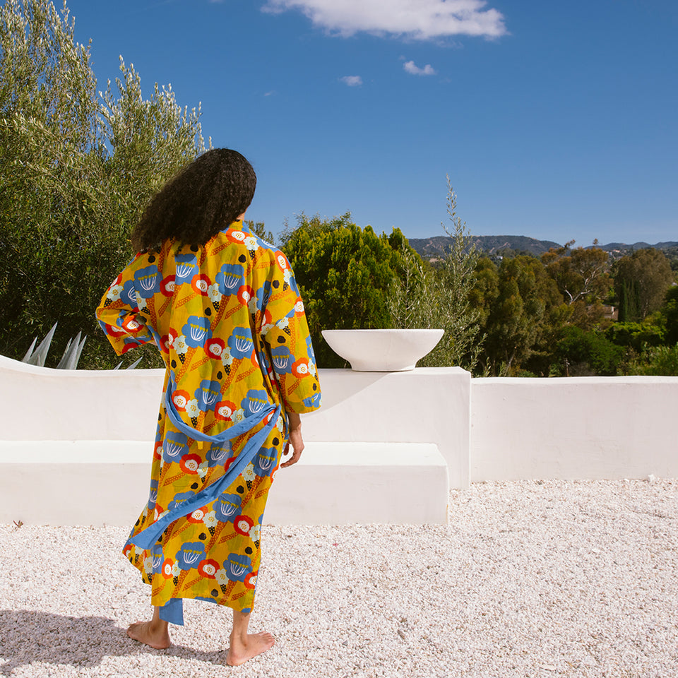 Flower Fields Robe