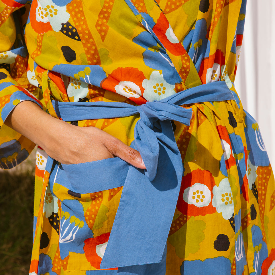 Flower Fields Robe