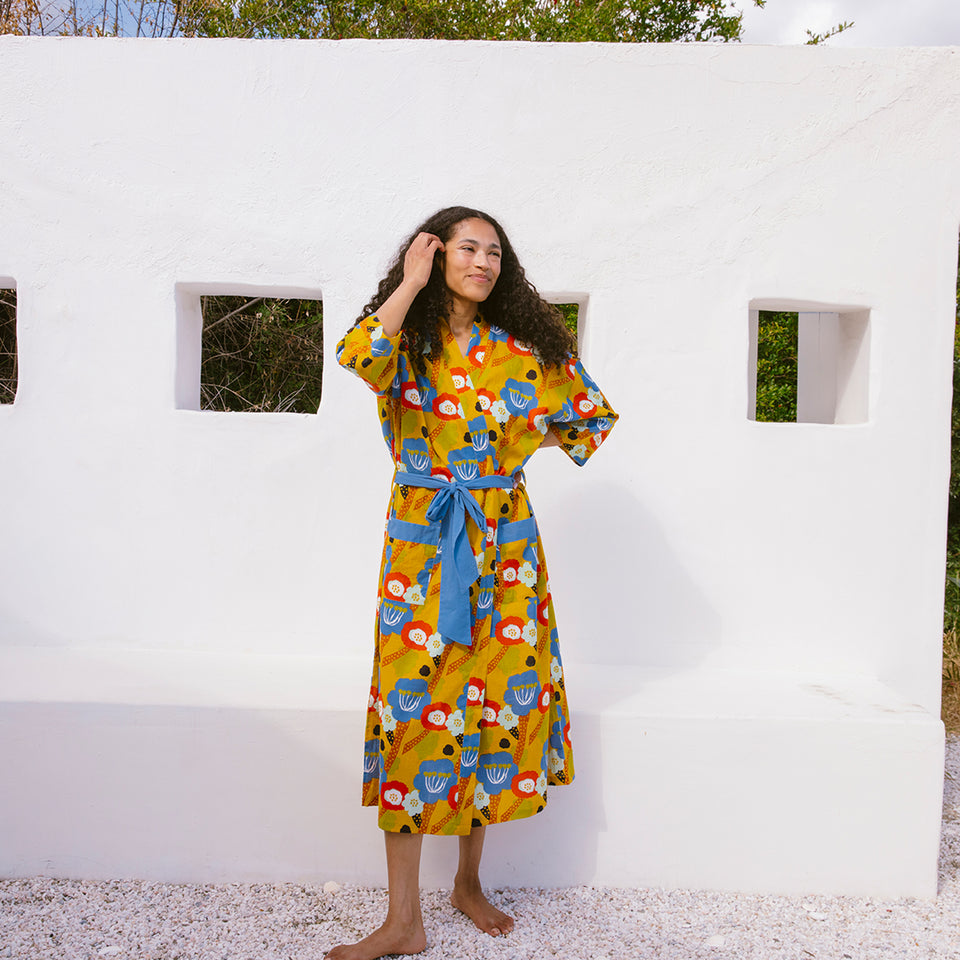 Flower Fields Robe