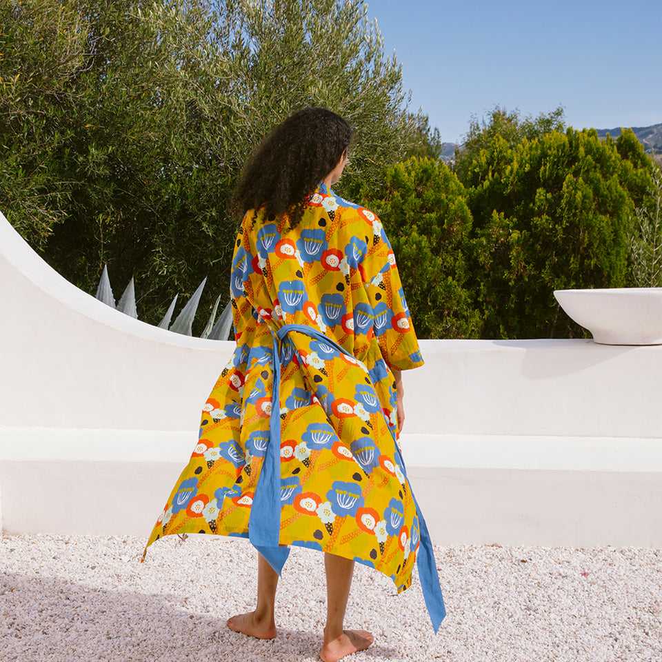 Flower Fields Robe