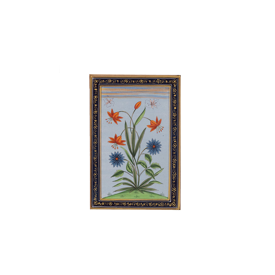 Lilies and Asters | Miniature Painting