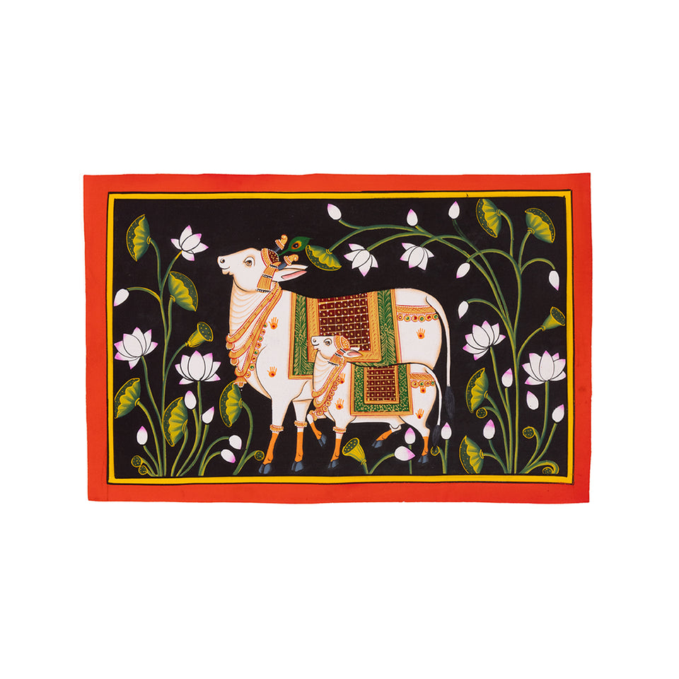 Cow and Calf | Miniature Painting