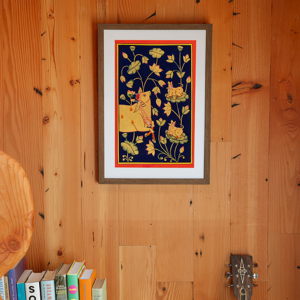 Cow and Two Calves | Miniature Painting