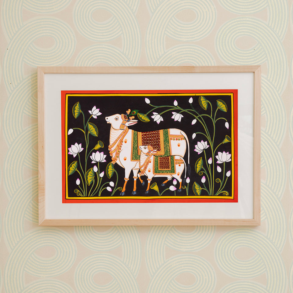Cow and Calf | Miniature Painting