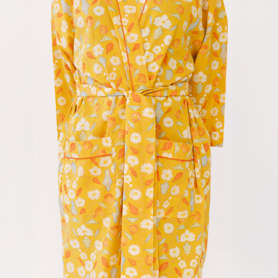 Ochre California Poppies Robe