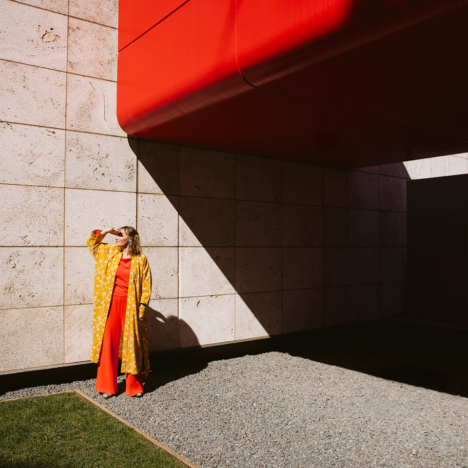 Ochre California Poppies Robe