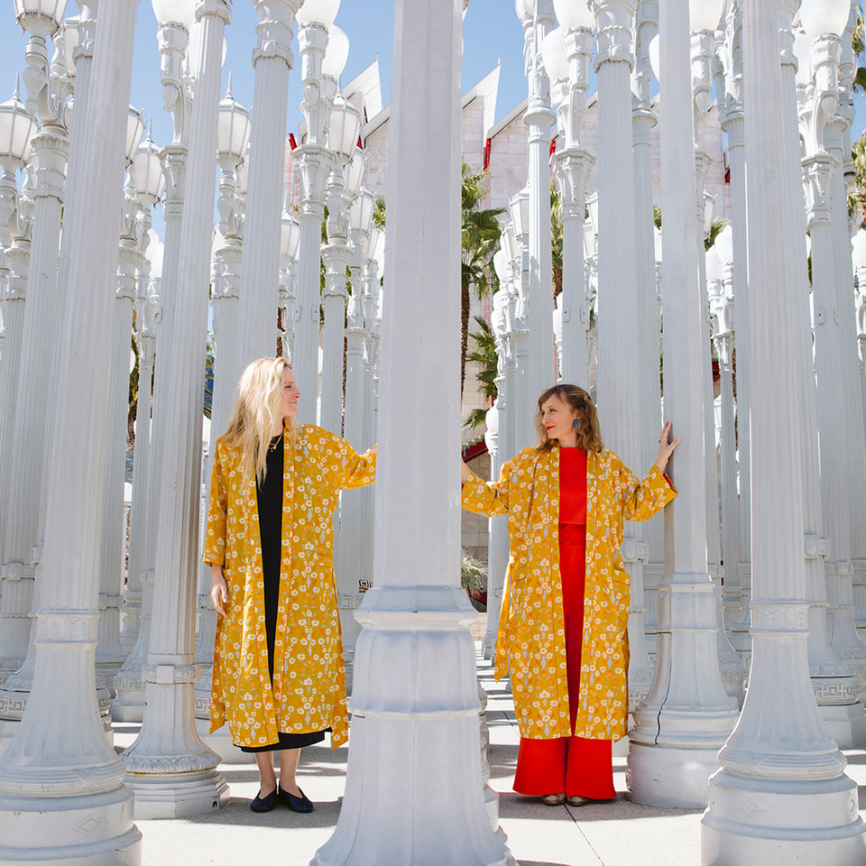 Ochre California Poppies Robe