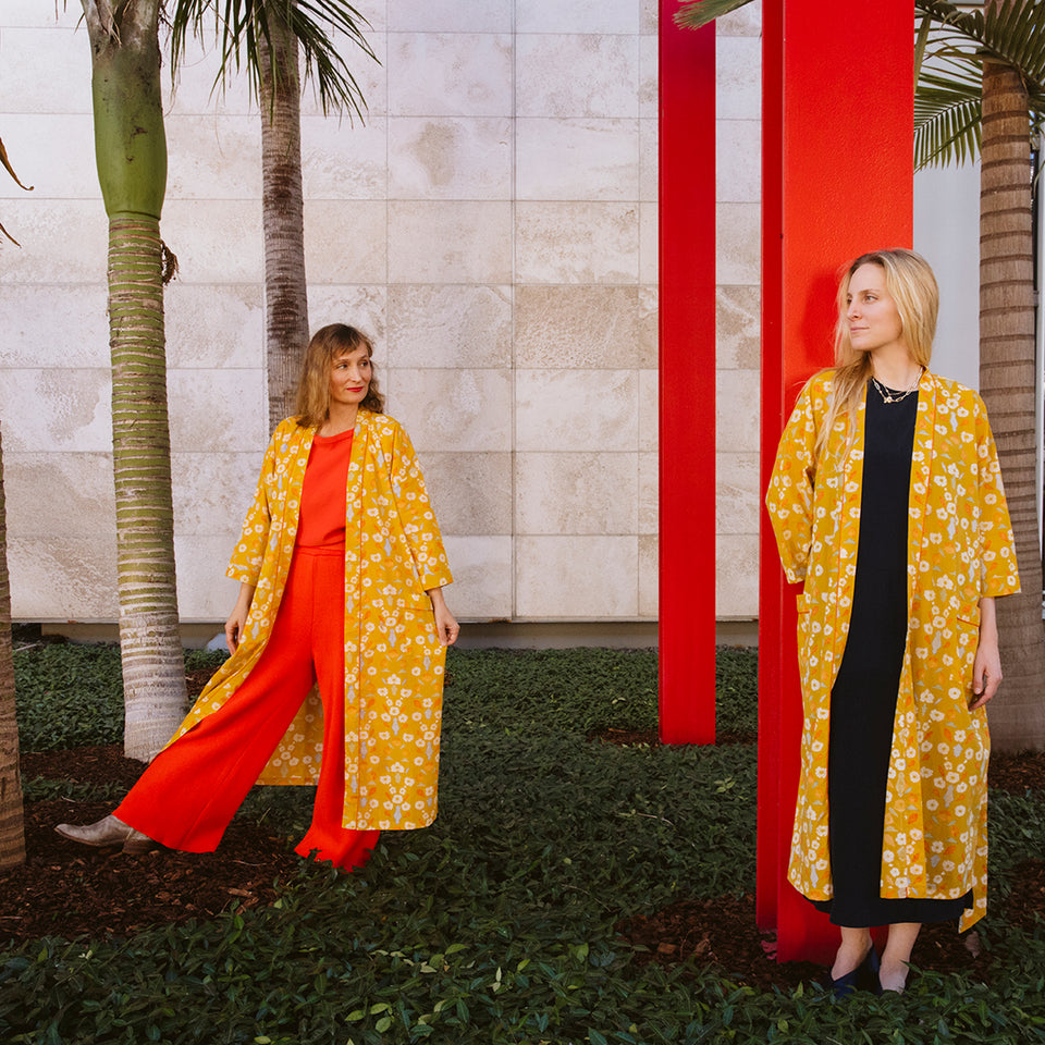 Ochre California Poppies Robe