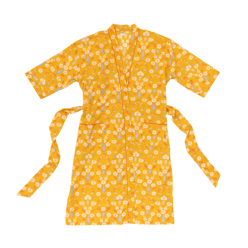 Ochre California Poppies Robe