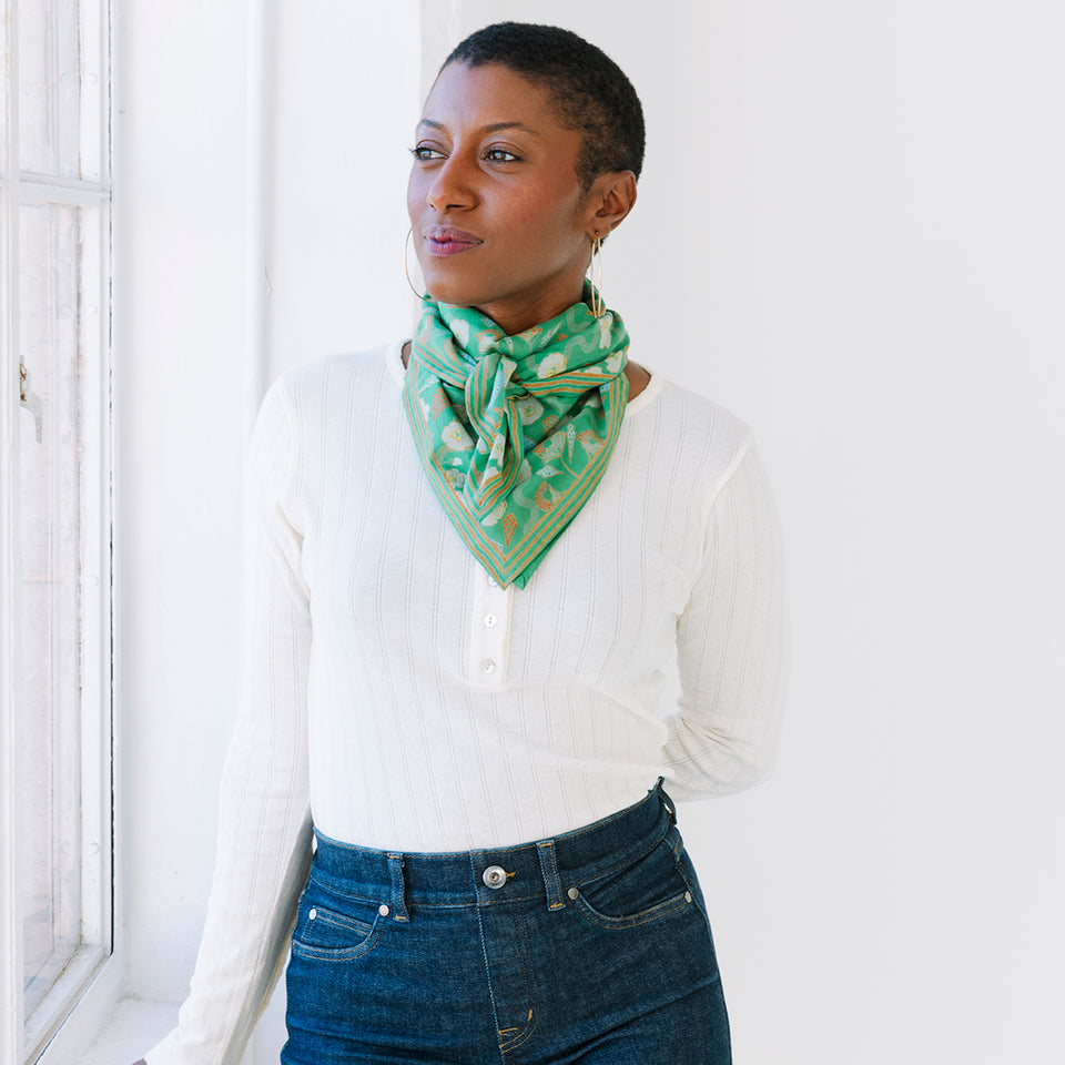 Emerald Morris Square Scarf