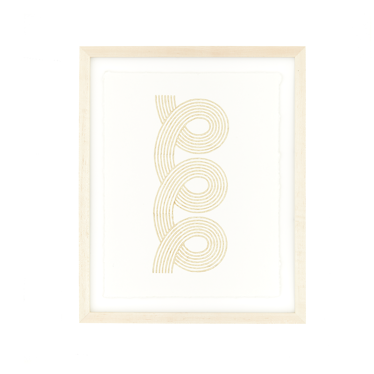 Loops | Sand | Woodblock Print