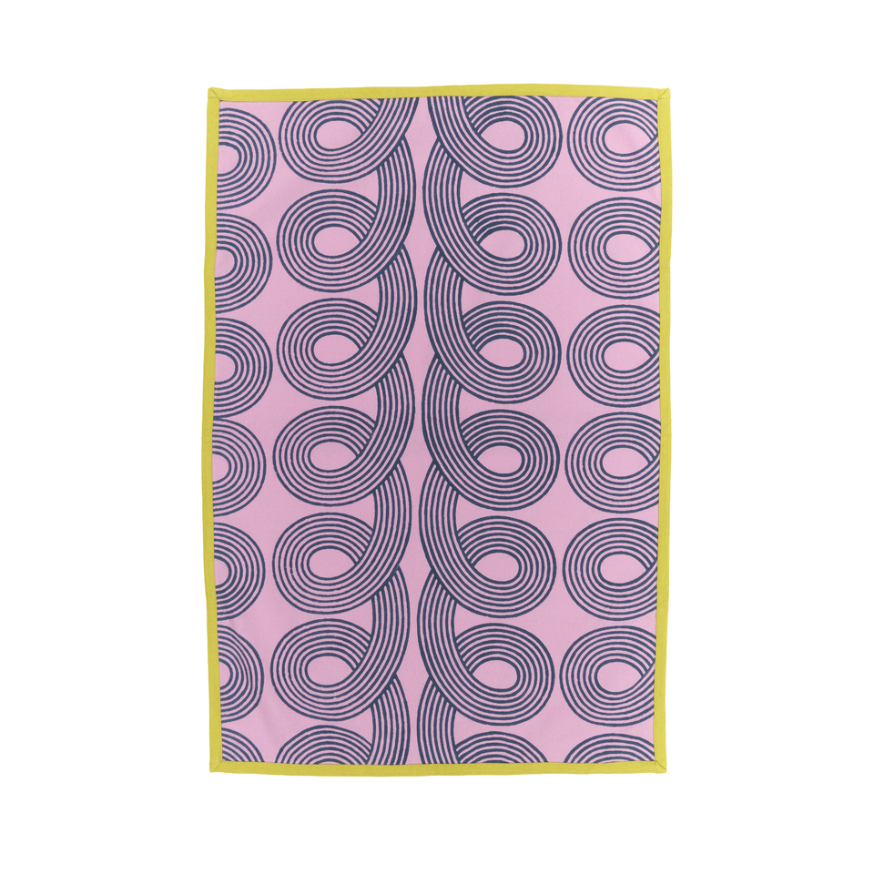 Orchid Loops Tea Towel