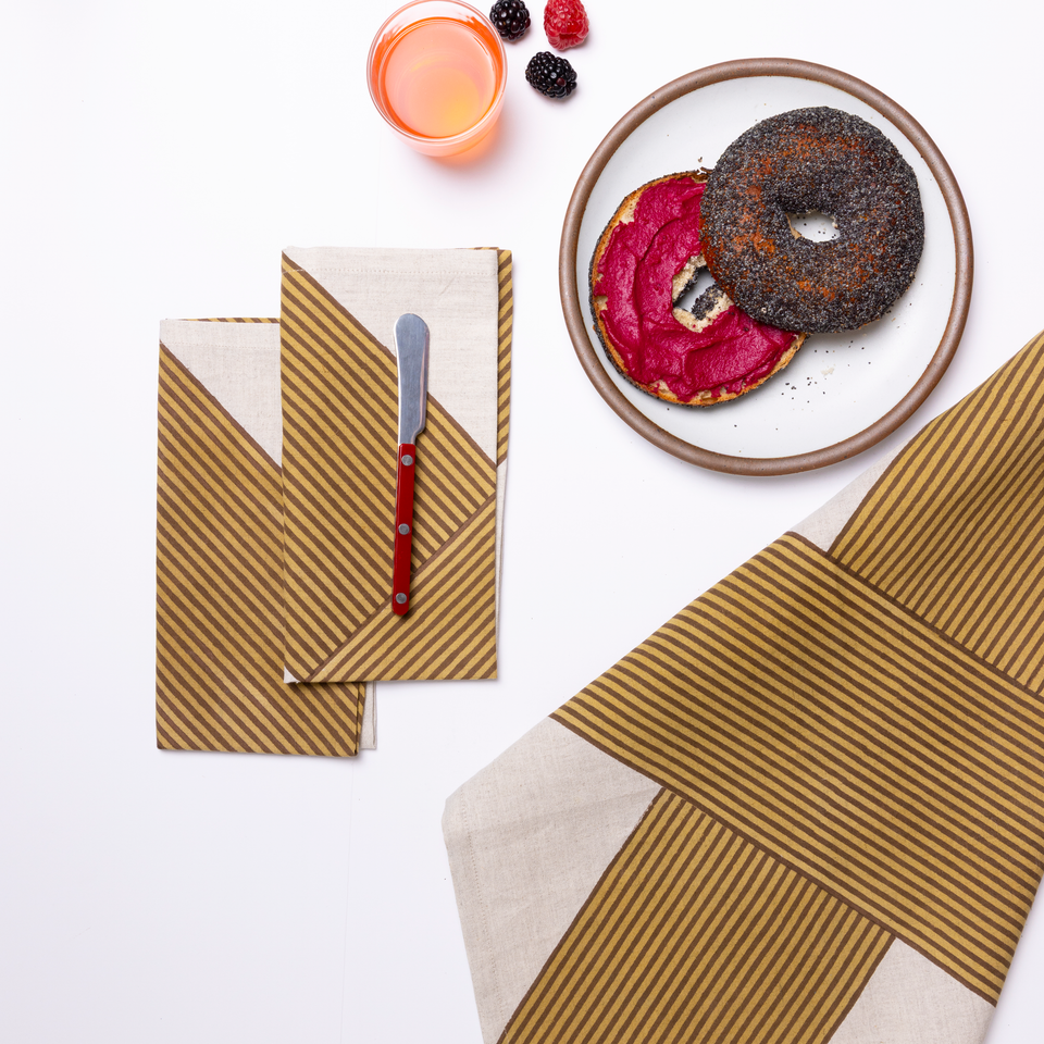 Nutmeg Crosshatch Napkin