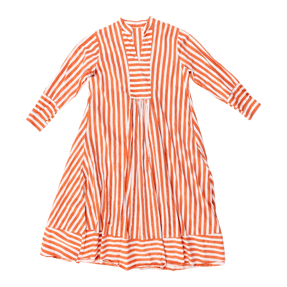 Alice Dress | White + Peach