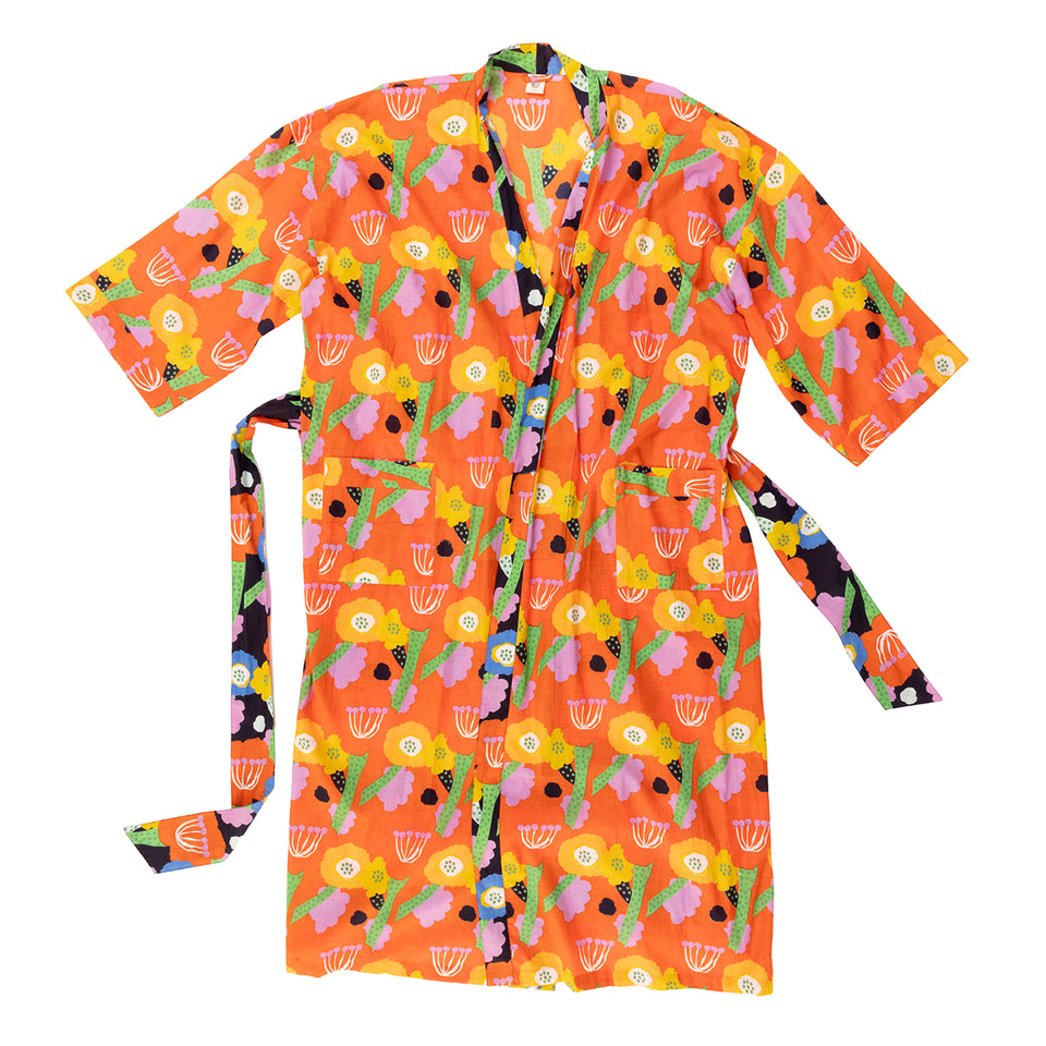 Flower Fields Robe | Red