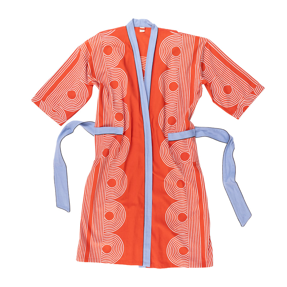 Poiret Twill Robe | Red + Blue