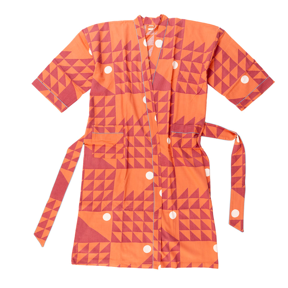 Flock Twill Robe | Red