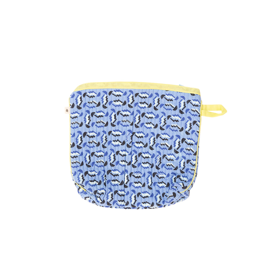 Zig Zag Travel Pouch | Blue - Medium Sample