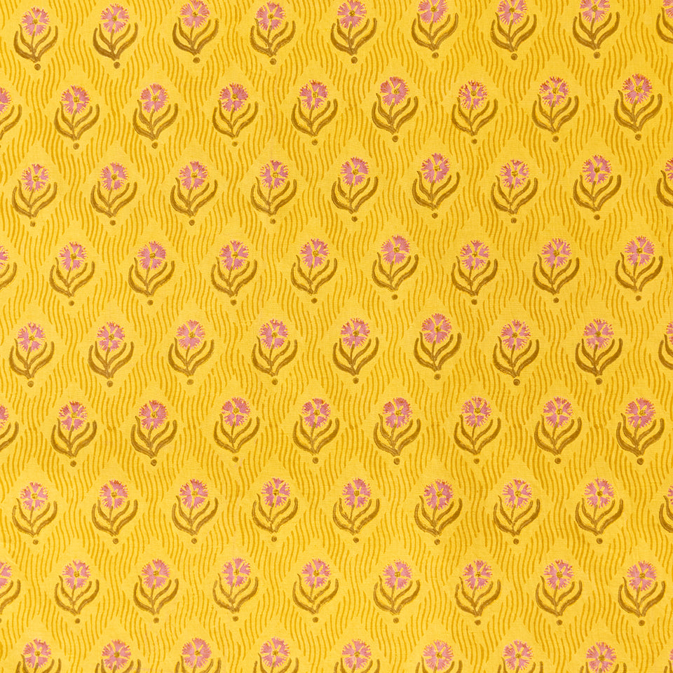 Carnations Fabric | Lilac + Ochre