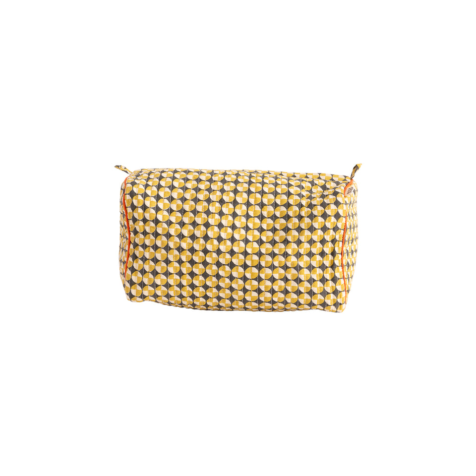 Medallion Travel Pouch | Ochre + Red - Medium