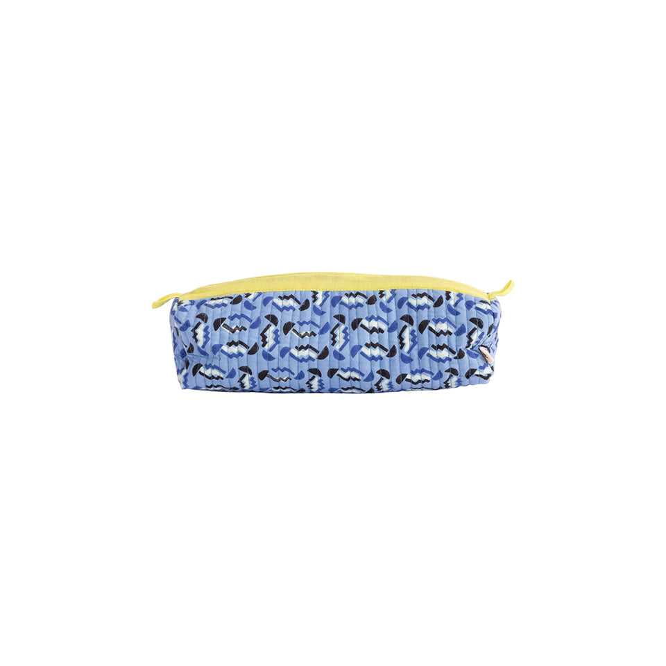 Zig Zag Travel Pouch | Blue - Small