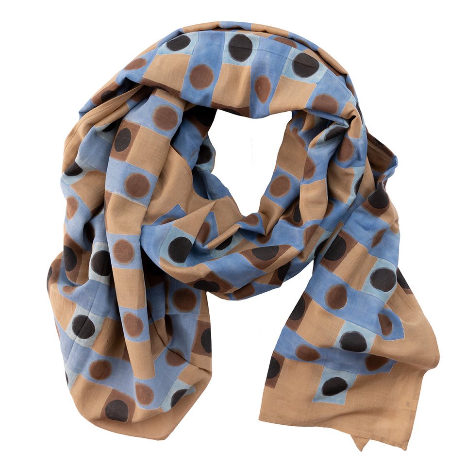 Domino Long Scarf | Brown
