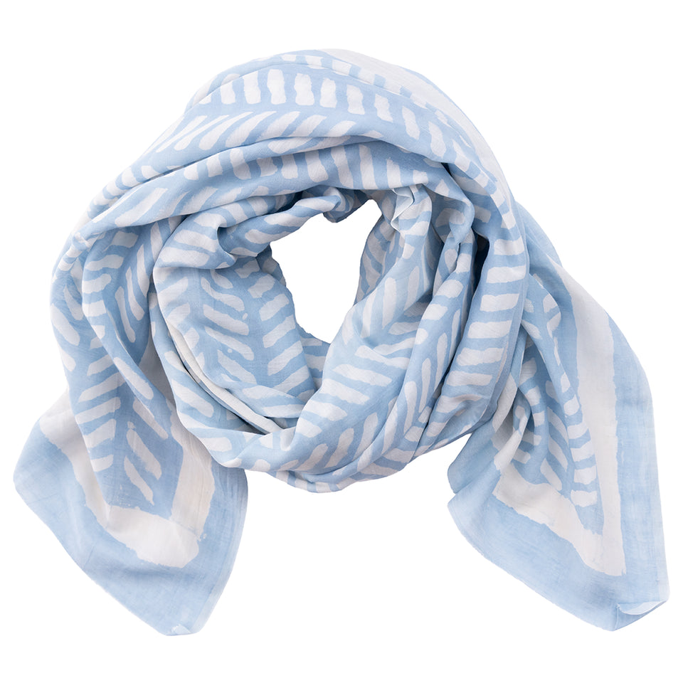 Herringbone Long Scarf | Baby Blue