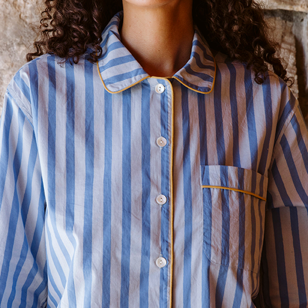 Beau Stripe Pajama Set | Sky
